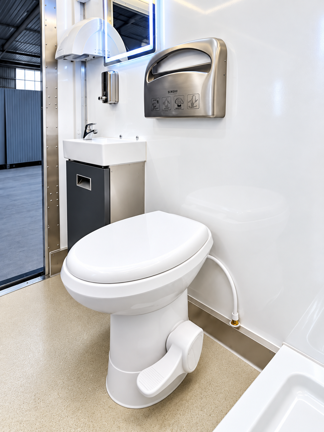 Portable Commercial Restroom Trailer Rentals Nationwide equipment view 1