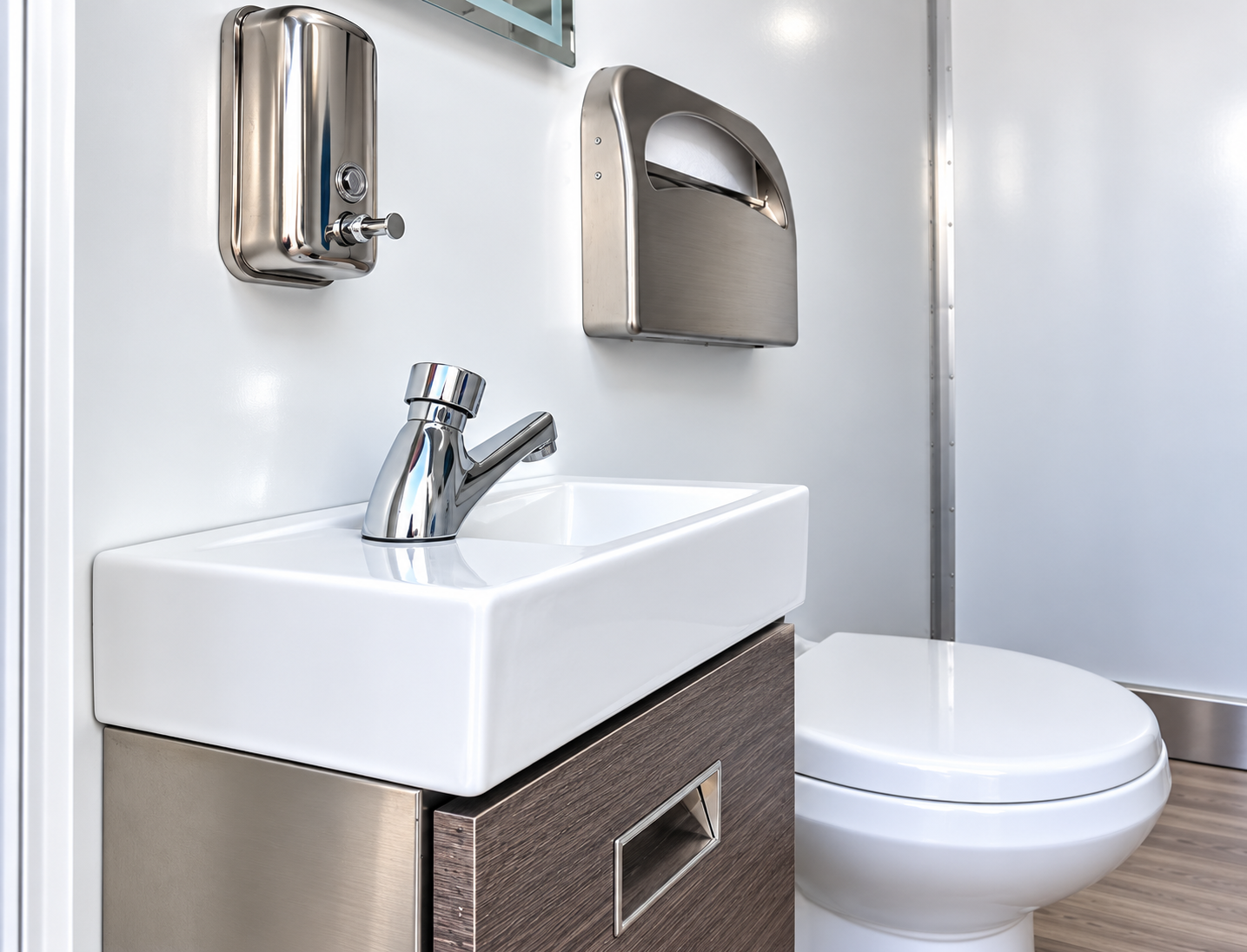 Portable Commercial Restroom Trailer Rentals Nationwide equipment view 2